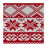 Crimson Knitting Pattern Background Vector Medium Glasses Cloth (2-Side) Front