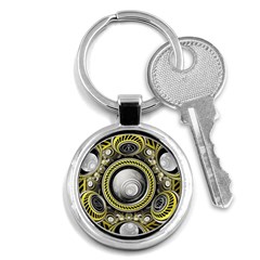 A Cautionary Fractal Cake Baked For Glados Herself Key Chains (round)  by jayaprime