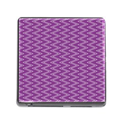 Zig Zag Background Purple Memory Card Reader (square) by BangZart