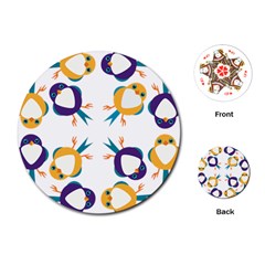 Pattern Circular Birds Playing Cards (round)  by BangZart