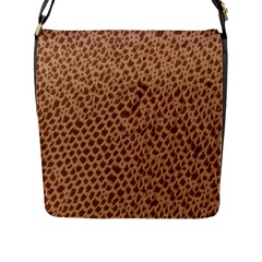 Giraffe Pattern Animal Print  Flap Messenger Bag (l)  by paulaoliveiradesign