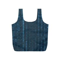 Blue Sparkly Sequin Texture Full Print Recycle Bags (s)  by paulaoliveiradesign