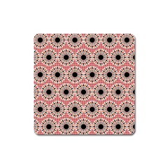 Black Stars Pattern Square Magnet by linceazul