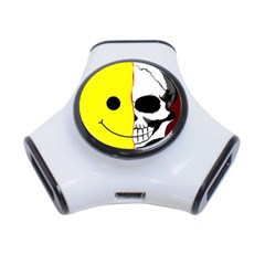 Skull Behind Your Smile 3-port Usb Hub by BangZart