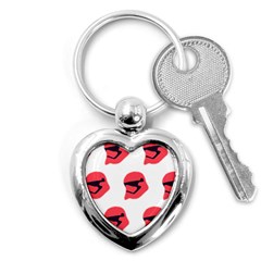 Stormtroper Pattern  Key Chains (heart)  by paulaoliveiradesign
