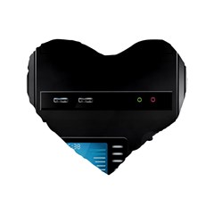 Standard Computer Case Front Standard 16  Premium Flano Heart Shape Cushions by BangZart