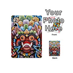Wood Sculpture Bali Logo Playing Cards 54 (mini)  by BangZart