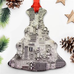 White Technology Circuit Board Electronic Computer Ornament (christmas Tree)  by BangZart