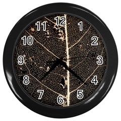 Vein Skeleton Of Leaf Wall Clocks (black) by BangZart