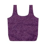 Purple Colorful Glitter Texture Pattern Full Print Recycle Bags (M)  Front