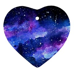 Galaxy Heart Ornament (two Sides) by Kathrinlegg