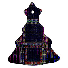 Cad Technology Circuit Board Layout Pattern Christmas Tree Ornament (two Sides) by BangZart