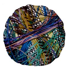 Circuit Computer Large 18  Premium Flano Round Cushions by BangZart