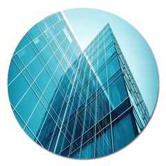 Glass Bulding Magnet 5  (round) by BangZart