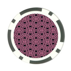Triangle Knot Pink And Black Fabric Poker Chip Card Guard (10 Pack) by BangZart