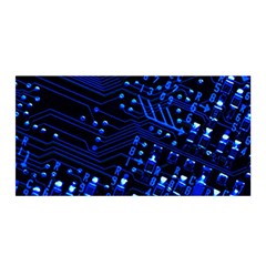 Blue Circuit Technology Image Satin Wrap by BangZart