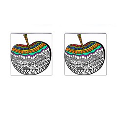 Abstract Apple Art Colorful Cufflinks (square) by Nexatart