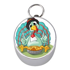 Pie Turkey Eating Fork Knife Hat Mini Silver Compasses by Nexatart