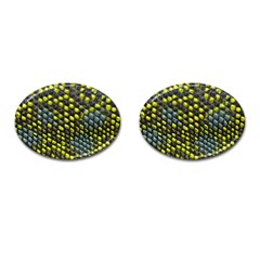 Lizard Animal Skin Cufflinks (oval) by BangZart