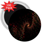 Multicolor Fractals Digital Art Design 3  Magnets (100 pack) Front