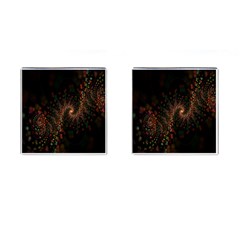 Multicolor Fractals Digital Art Design Cufflinks (square) by BangZart