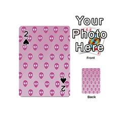 Alien Pattern Pink Playing Cards 54 (mini)  by BangZart