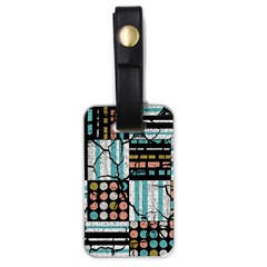 Distressed Pattern Luggage Tags (one Side)  by linceazul