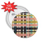 Plaid Pattern 2.25  Buttons (100 pack)  Front