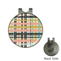 Plaid Pattern Hat Clips With Golf Markers by linceazul