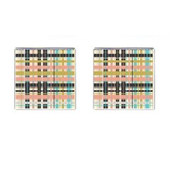 Plaid Pattern Cufflinks (square) by linceazul