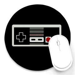Video Game Controller 80s Round Mousepads by Valentinaart