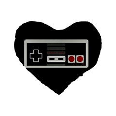 Video Game Controller 80s Standard 16  Premium Flano Heart Shape Cushions by Valentinaart
