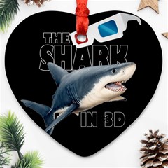 The Shark Movie Heart Ornament (two Sides) by Valentinaart