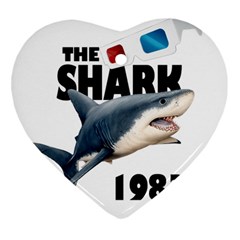The Shark Movie Ornament (heart) by Valentinaart