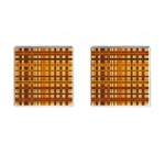 Plaid Pattern Cufflinks (Square) Front(Pair)