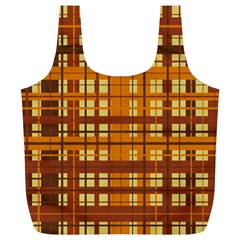 Plaid Pattern Full Print Recycle Bags (l)  by linceazul