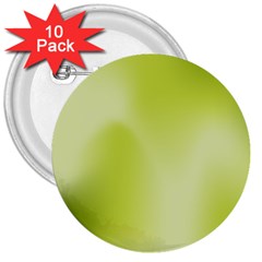 Green Soft Springtime Gradient 3  Buttons (10 Pack)  by designworld65
