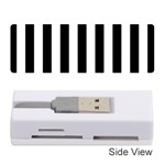 Black And White Stripes Memory Card Reader (Stick)  Front