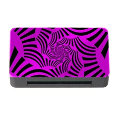 Black Spral Stripes Pink Memory Card Reader With Cf by designworld65