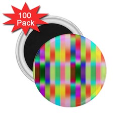 Multicolored Irritation Stripes 2 25  Magnets (100 Pack)  by designworld65
