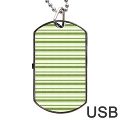 Spring Stripes Dog Tag Usb Flash (two Sides) by designworld65