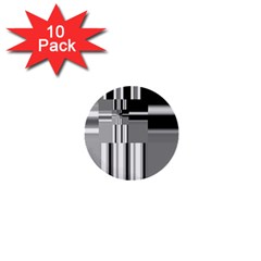 Black And White Endless Window 1  Mini Buttons (10 Pack)  by designworld65