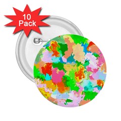 Colorful Summer Splash 2 25  Buttons (10 Pack)  by designworld65