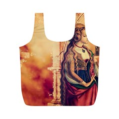 Fantasy Art Painting Magic Woman  Full Print Recycle Bags (m)  by paulaoliveiradesign
