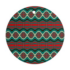 Ethnic Geometric Pattern Ornament (round) by linceazul