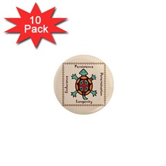 Turtle Animal Spirit 1  Mini Magnet (10 Pack)  by linceazul