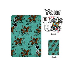 Chocolate Background Floral Pattern Playing Cards 54 (mini)  by Nexatart