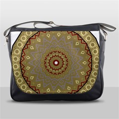 Mandala Art Ornament Pattern Messenger Bags by Nexatart