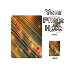 Golden Blue Lines Sparkling Wild Animation Background Space Playing Cards 54 (Mini)  Front - Heart8