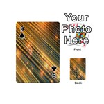 Golden Blue Lines Sparkling Wild Animation Background Space Playing Cards 54 (Mini)  Front - Spade9